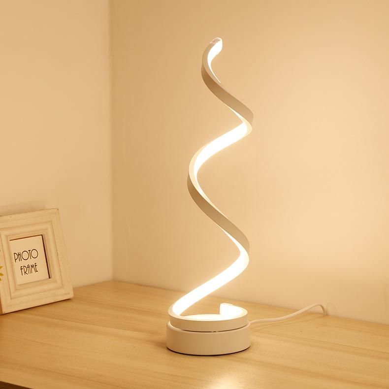 Modern 24W LED Table Lamp Bedroom Reading Desk Light US Plug