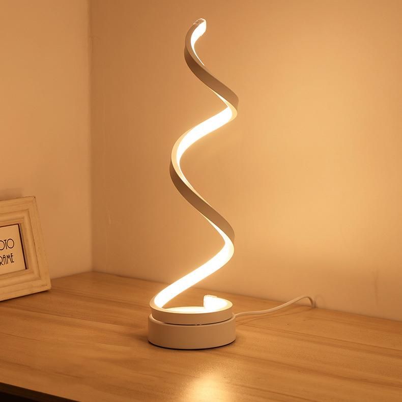 Modern 24W LED Table Lamp Bedroom Reading Desk Light US Plug