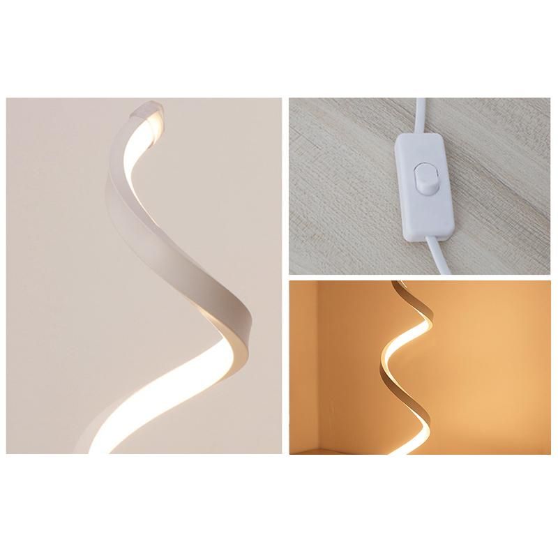 Modern 24W LED Table Lamp Bedroom Reading Desk Light US Plug