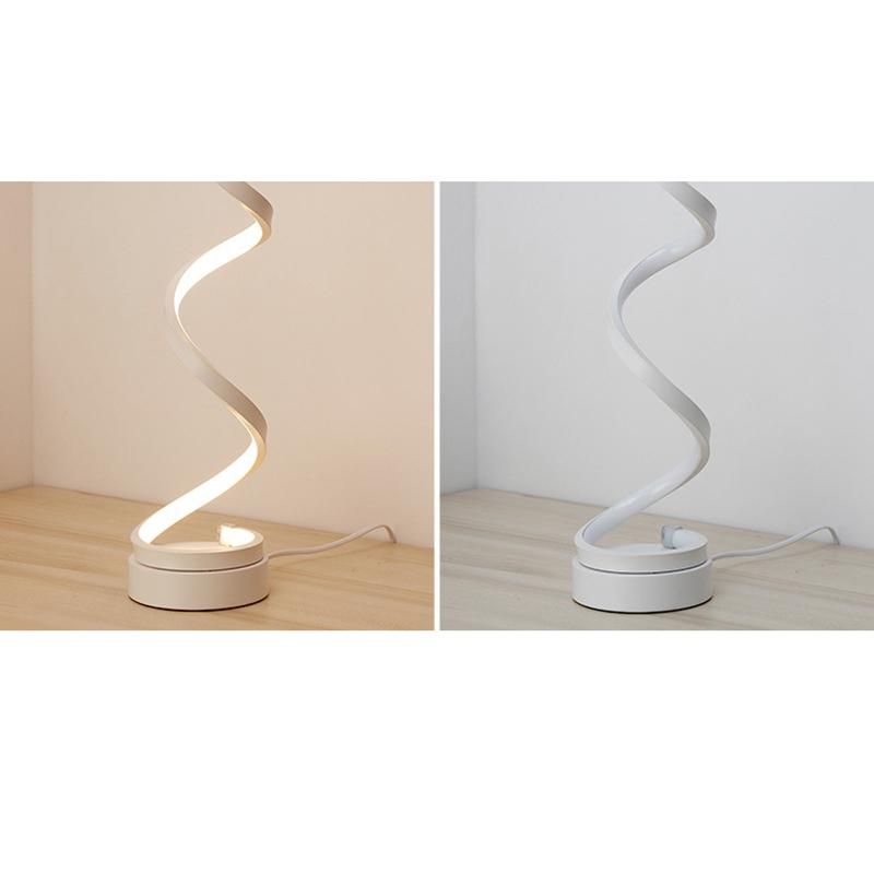 Modern 24W LED Table Lamp Bedroom Reading Desk Light US Plug