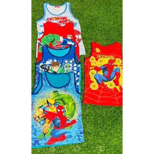 Boys' Cartoon Character Singlet, 3pieces