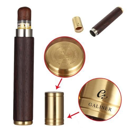 Wood Box Cigar Humidor Travel Cigar Tube Portable Jar Outdoor Humidor Box 1 Holder Cigar Case Accessories Smoker Gift