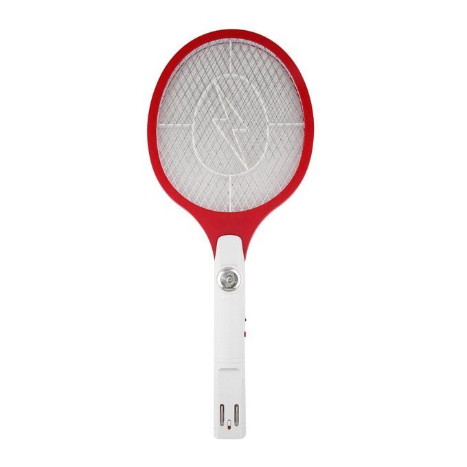 MT Rechargeable Electronic Mosquito Insect Bug Fly Zapper Swatter Net Racket-red
