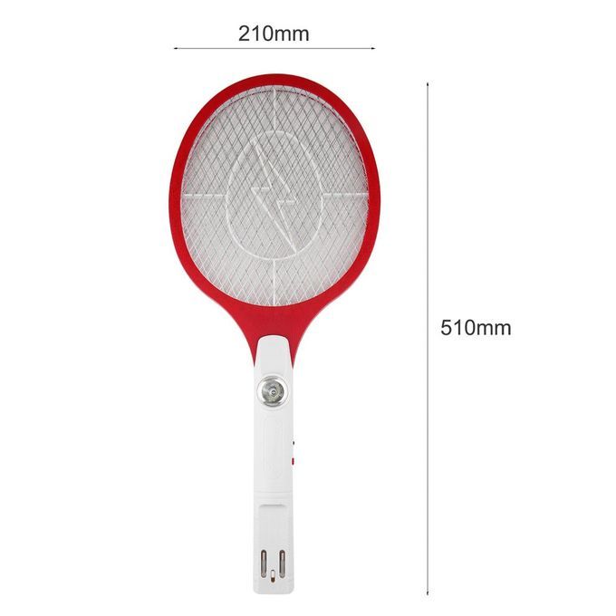 MT Rechargeable Electronic Mosquito Insect Bug Fly Zapper Swatter Net Racket-red