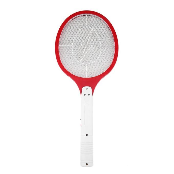 MT Rechargeable Electronic Mosquito Insect Bug Fly Zapper Swatter Net Racket-red