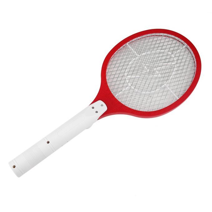 MT Rechargeable Electronic Mosquito Insect Bug Fly Zapper Swatter Net Racket-red
