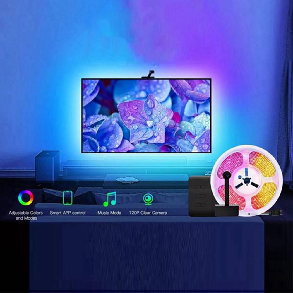Immersion Smart TV Backlight with Camera LED Backlight for 55-65 Inch TV PC Rhythm Lighting EU Plug