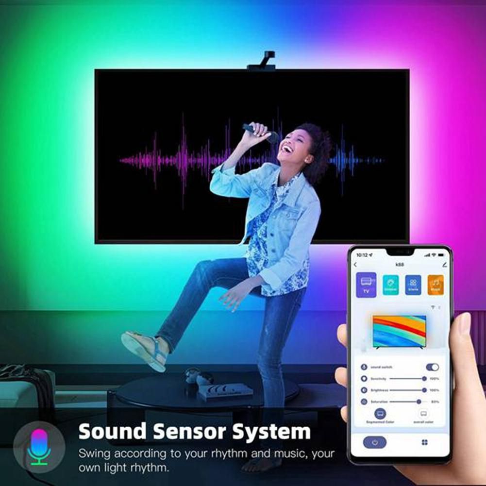 Immersion Smart TV Backlight with Camera LED Backlight for 55-65 Inch TV PC Rhythm Lighting EU Plug