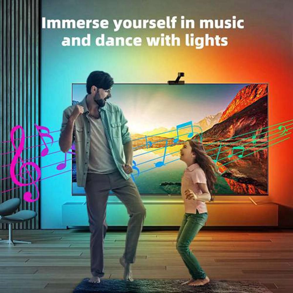 Immersion Smart TV Backlight with Camera LED Backlight for 55-65 Inch TV PC Rhythm Lighting EU Plug