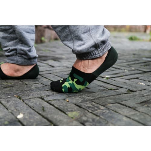 Camouflage Invisible Socks - Green
