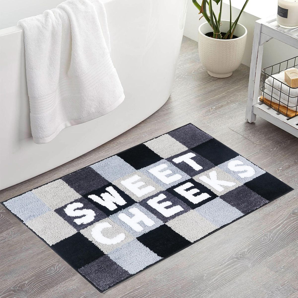 Door Mat Flocking Microfiber English Letter Floor Mats Rugs