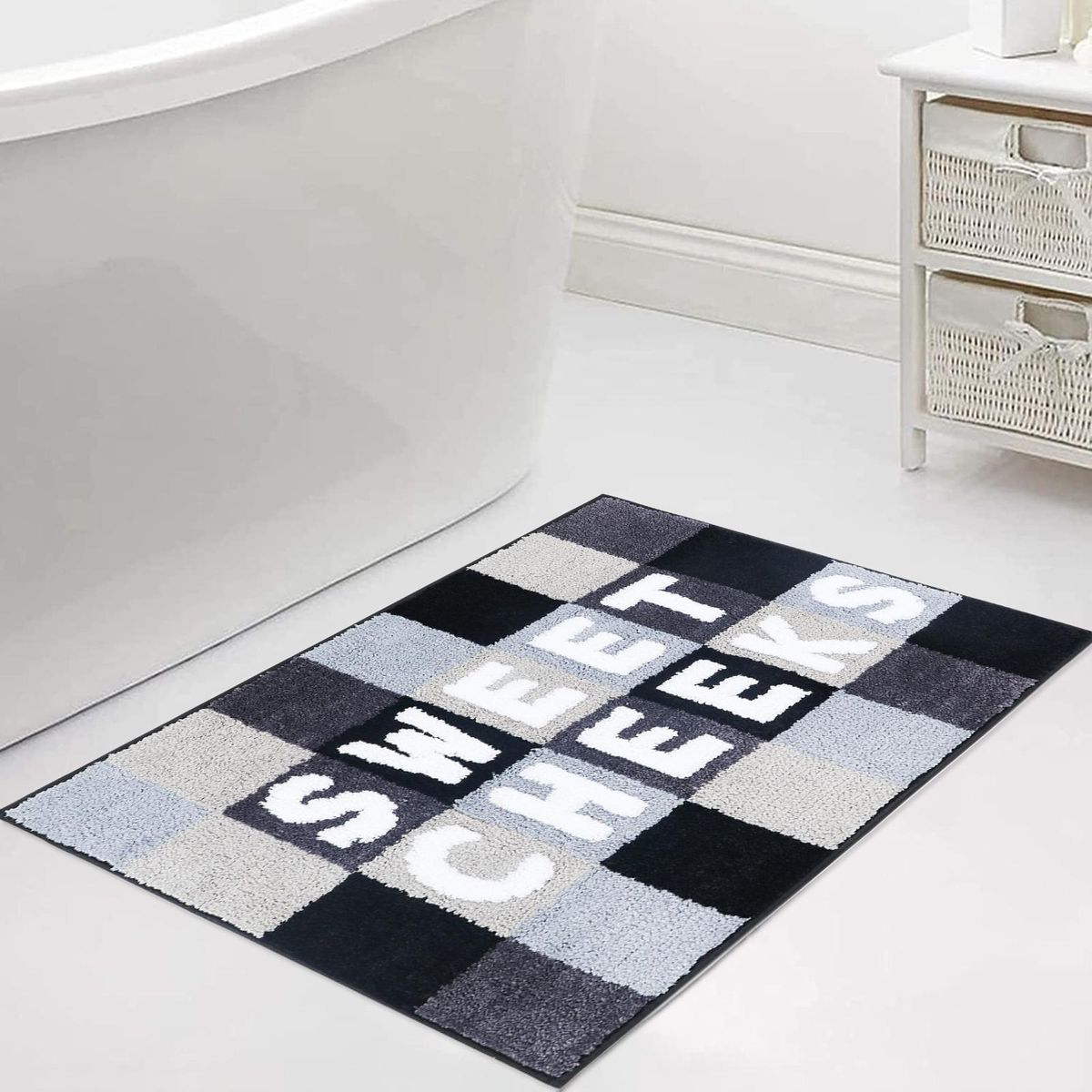 Door Mat Flocking Microfiber English Letter Floor Mats Rugs