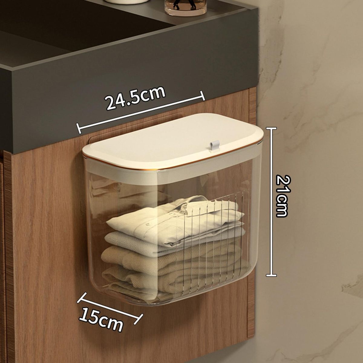 Storage Basket Bathroom Shower Laundry Storage Basket Clear