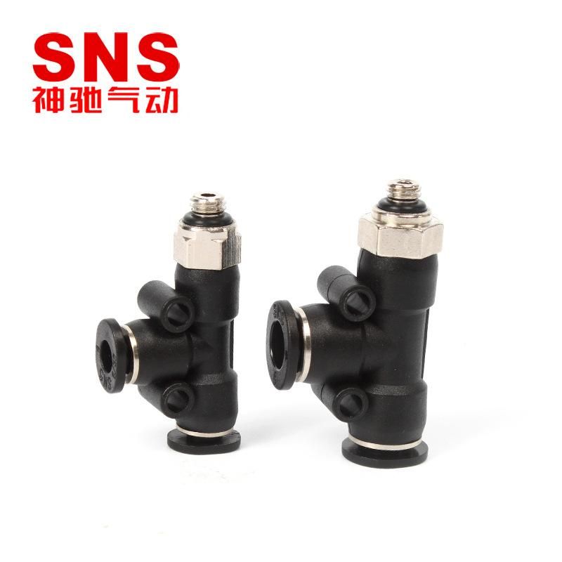Sns Shenchi Pneumatic Quick Connector Air Pump Quick Plug Connector Air Pipe Tee Connector Air Compressor Pu Pipe Connector Spd
