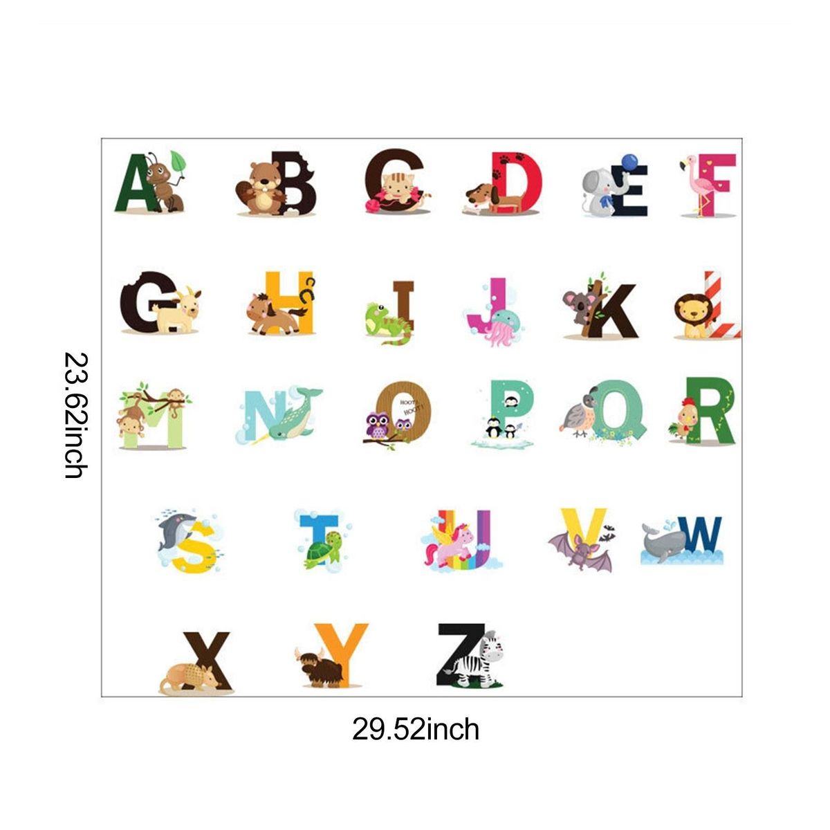 Alphabet Shaped Wall Decals DIY Letter Theme Boys Kids Room Wall Stickers Removable Vinyl Wall Art Decor for Home Kindergarten Nursery Decorations