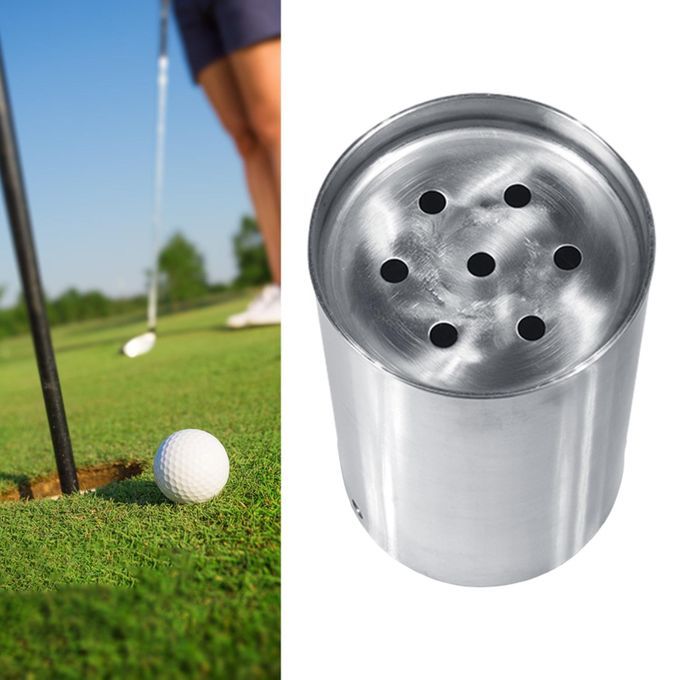 Stainless Steel Golf Hole Cup Dia. 11cm Flag Holder Flagstick Putter