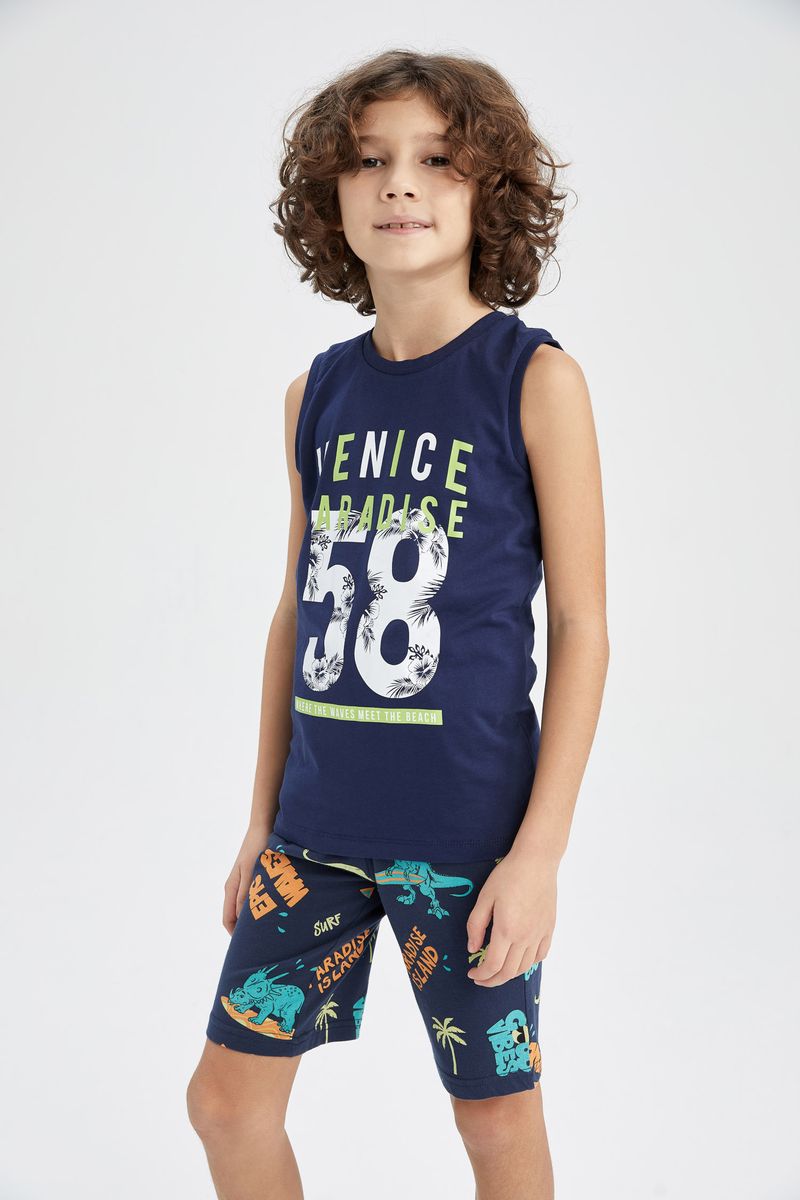Boy Regular Fit Knitted Short - Indigo