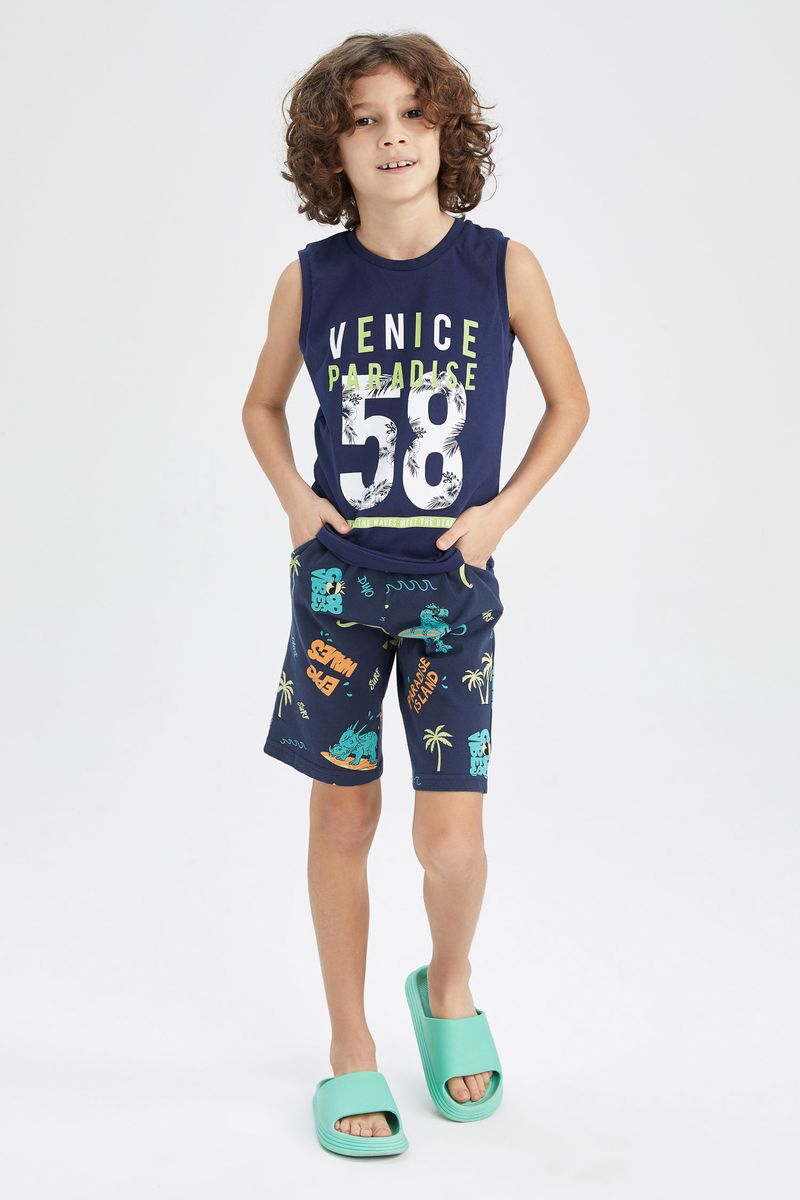 Boy Regular Fit Knitted Short - Indigo