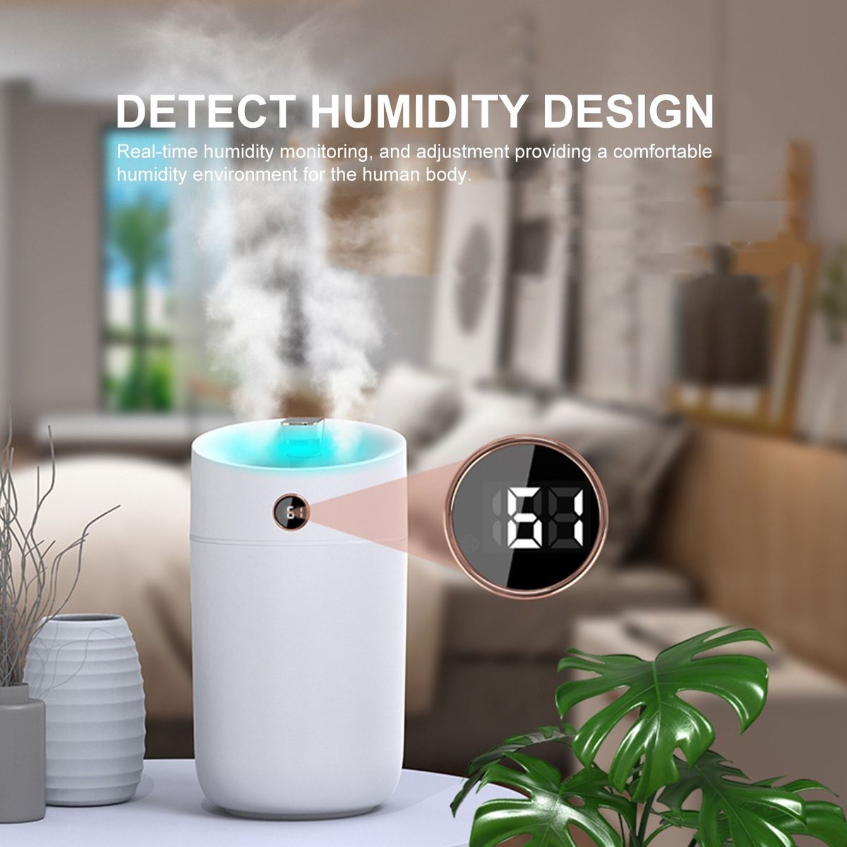 3L Mist Humidifier Diffuser With Humidity Display Double