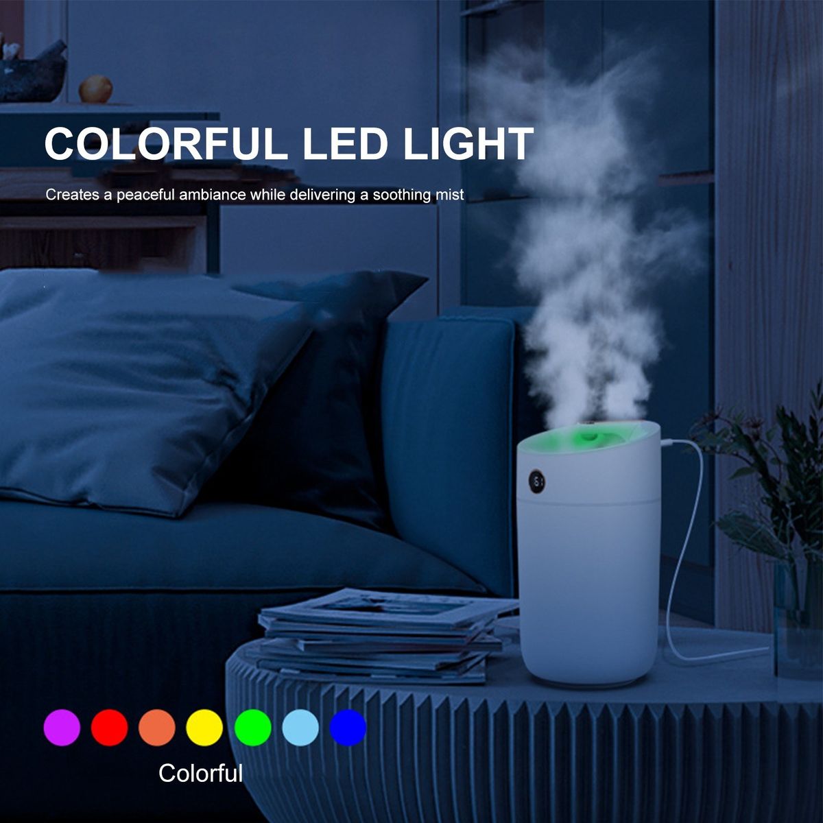 3L Mist Humidifier Diffuser With Humidity Display Double