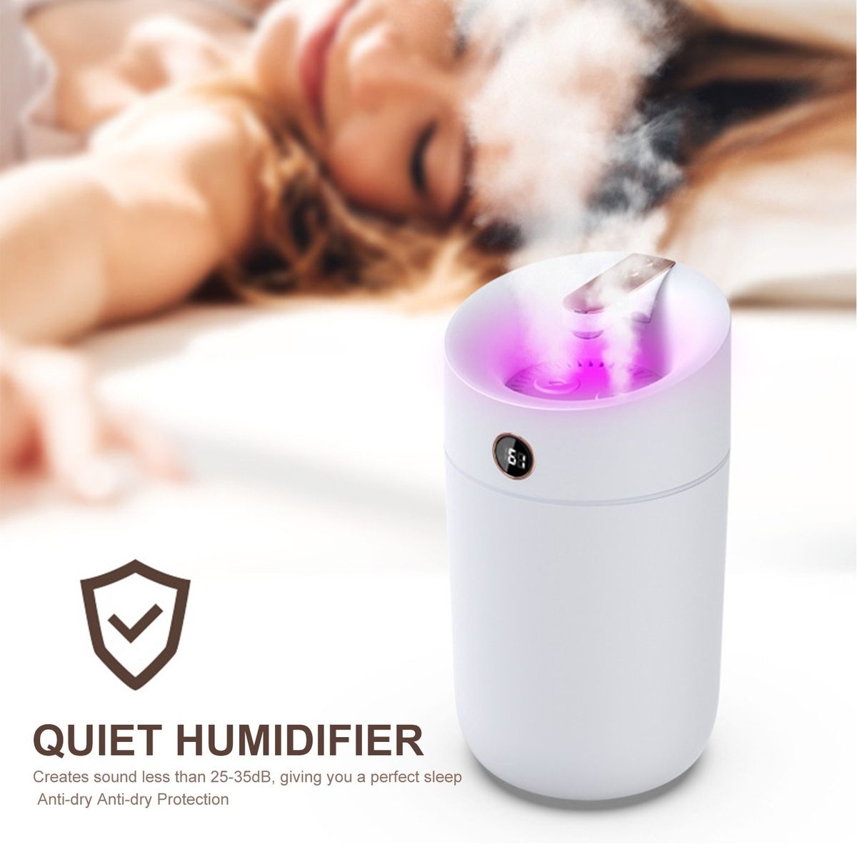 3L Mist Humidifier Diffuser With Humidity Display Double