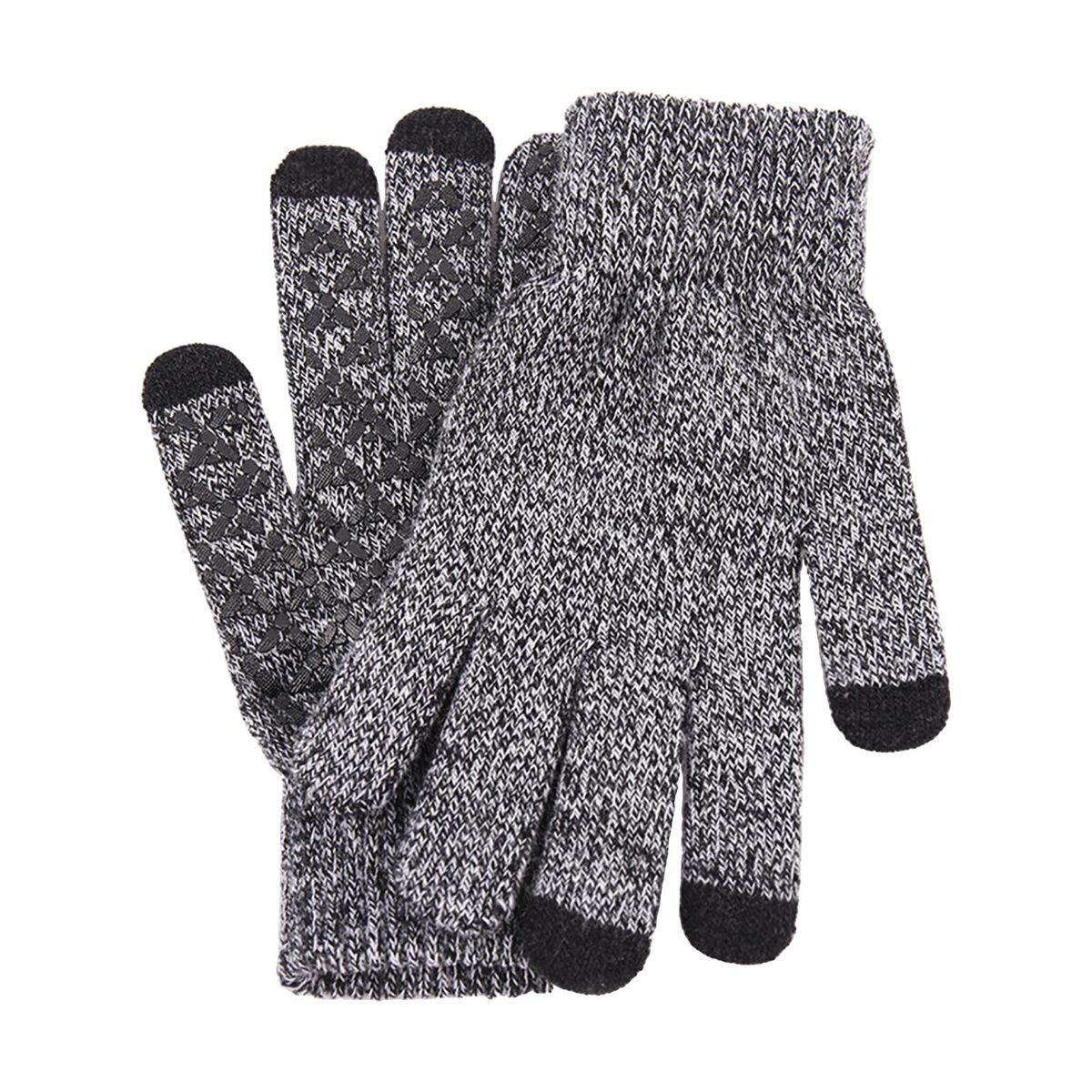 Winter Warm  Thermal Anti-Slip Grip Touch Screen Full Dark Gray