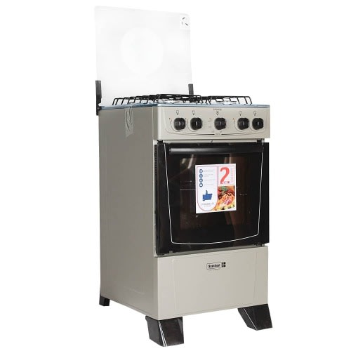 4 Burner Standing Gas Cooker With Oven - Grey