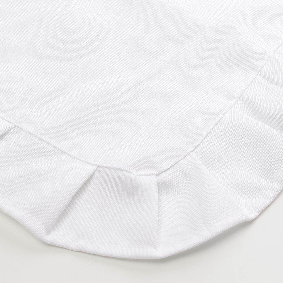 Half Waist Woman's Apron Waitress Kitchen Cooking Cafe Pub Pocket Pinny Frilly White
