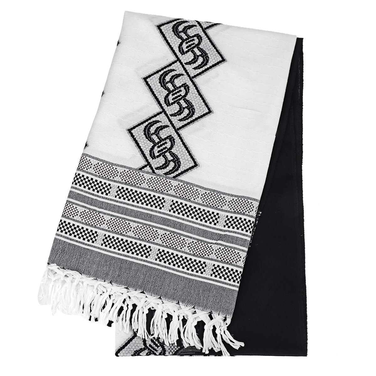 Acrylic Tallit Prayer Shawl And Tzitzit Kosher Jewish Talith Tsitsit Synagogue Black