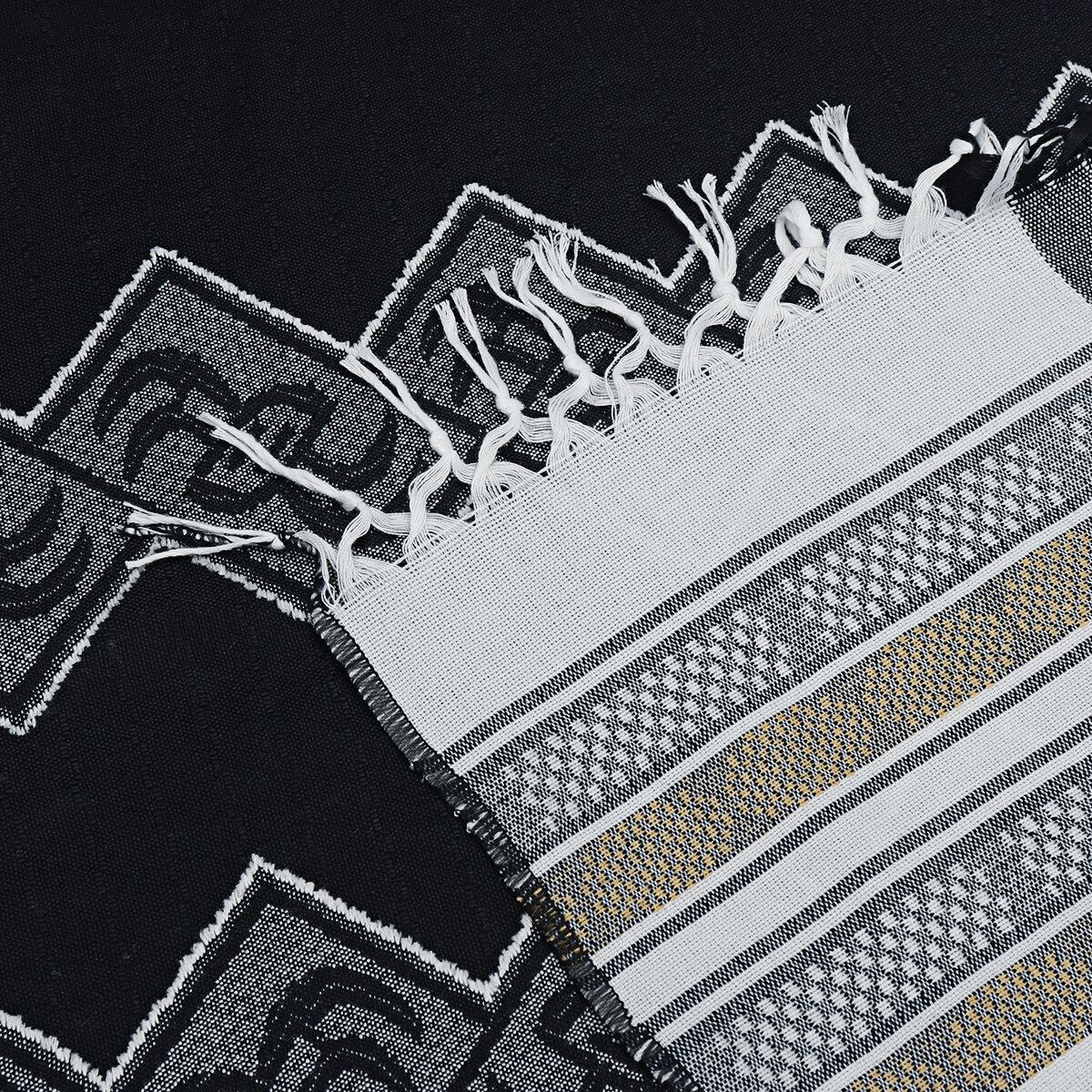 Acrylic Tallit Prayer Shawl And Tzitzit Kosher Jewish Talith Tsitsit Synagogue Black