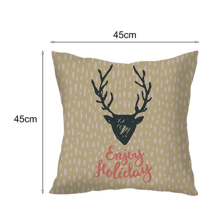 Square Breathable Christmas Pillowcase Polyester Single-