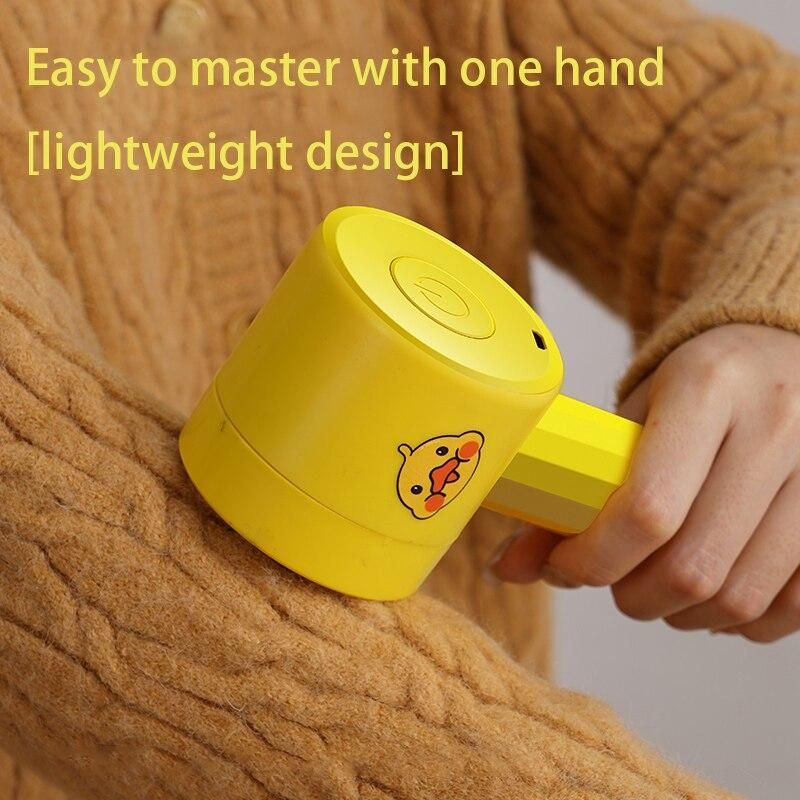 Yellow duck Hair Ball Trimmer Portable Lint Remover Electric Trimmer Sweater Remover Cutters powerful Without damaging clothes