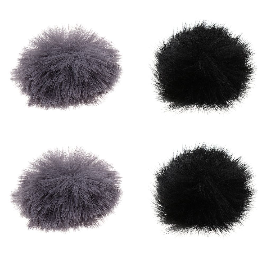 4Pcs Outdoor Furry Cover Windshield Muff For Lapel Lavalier Microphone
