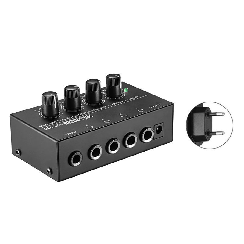 HA400 4 Channels Mini Stereo Headphone Amplifier With Power
