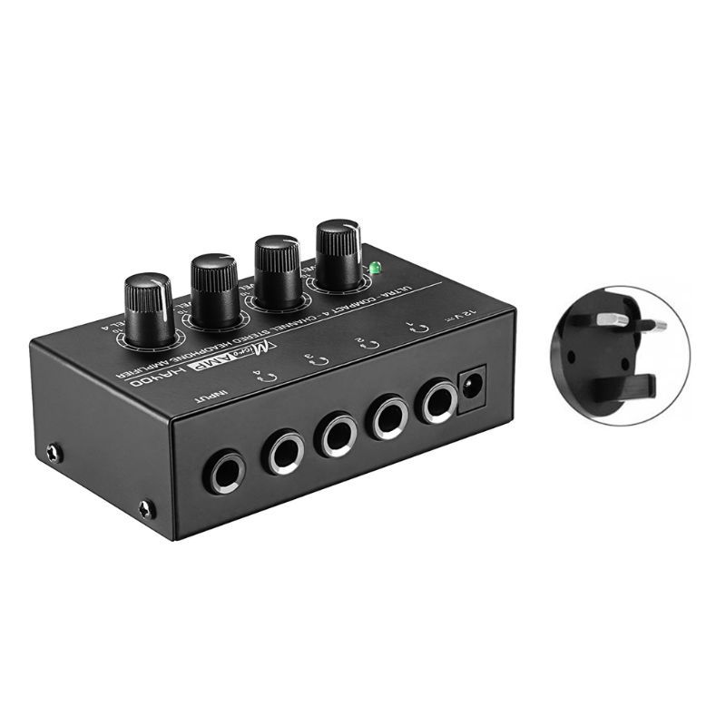 HA400 4 Channels Mini Stereo Headphone Amplifier With Power