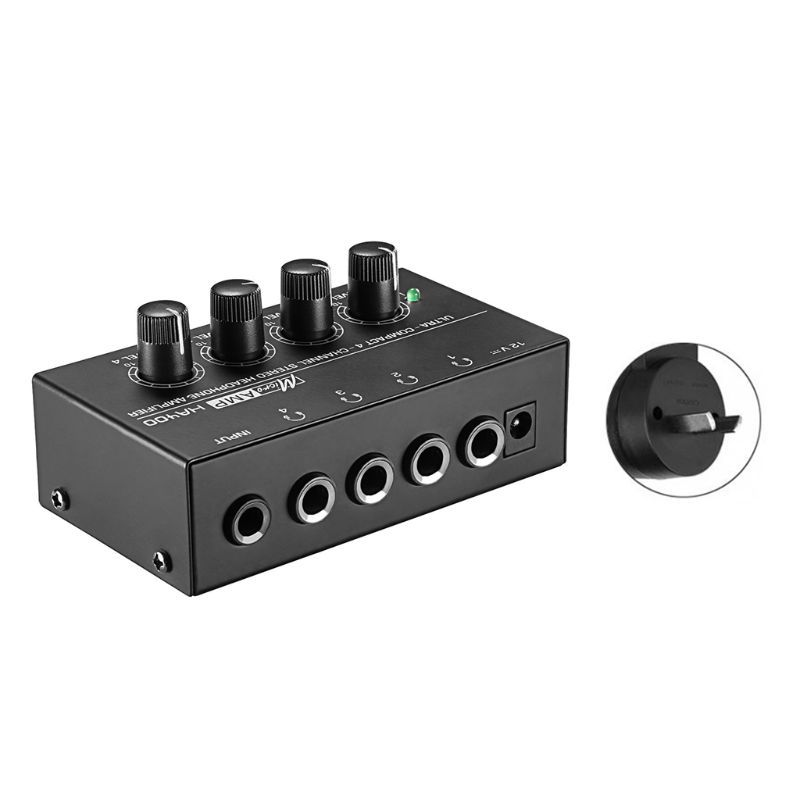 HA400 4 Channels Mini Stereo Headphone Amplifier With Power