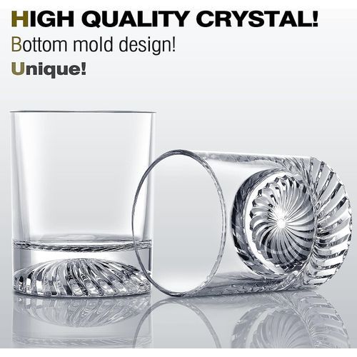 OPAYLY Whiskey Glasses Old Fashioned Set Of 4 12oz Rocks