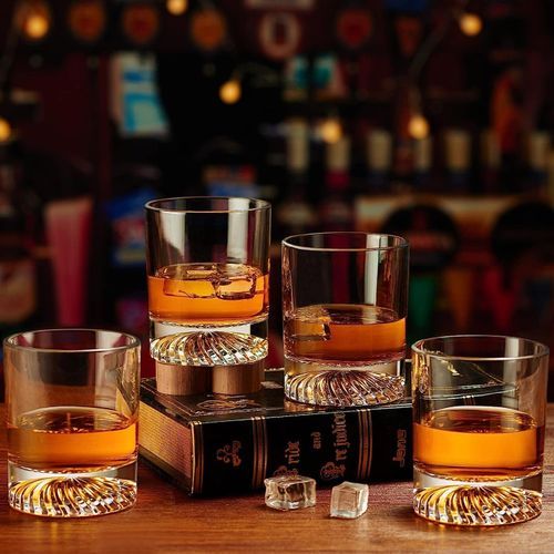 OPAYLY Whiskey Glasses Old Fashioned Set Of 4 12oz Rocks