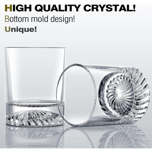 OPAYLY Whiskey Glasses Old Fashioned Set Of 4 12oz Rocks