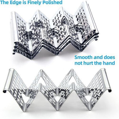 Chbuuero Taco Holders Set Of 4, Stand, Stainless Steel