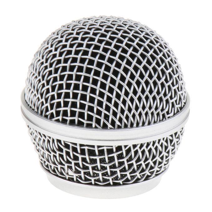 2pcs Steel Mic Grille Mesh Grill Ball Cover Head Mount For Shure SM58