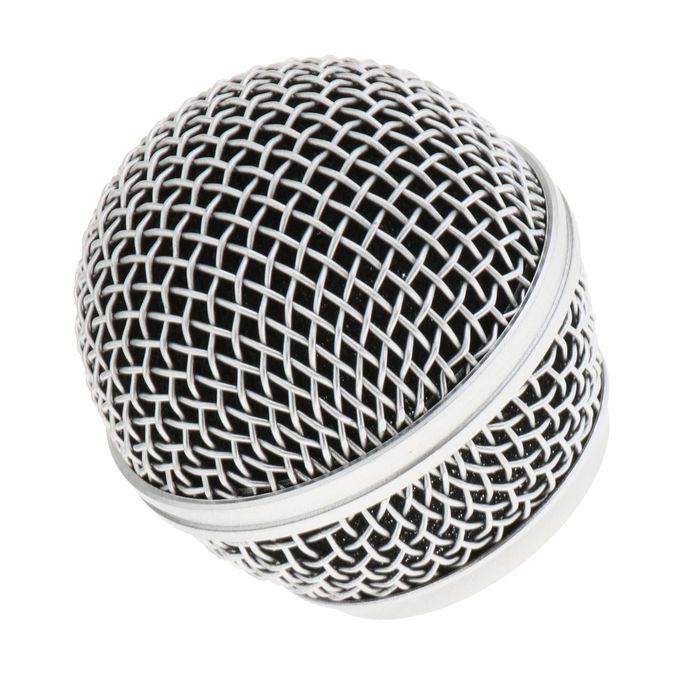 2pcs Steel Mic Grille Mesh Grill Ball Cover Head Mount For Shure SM58