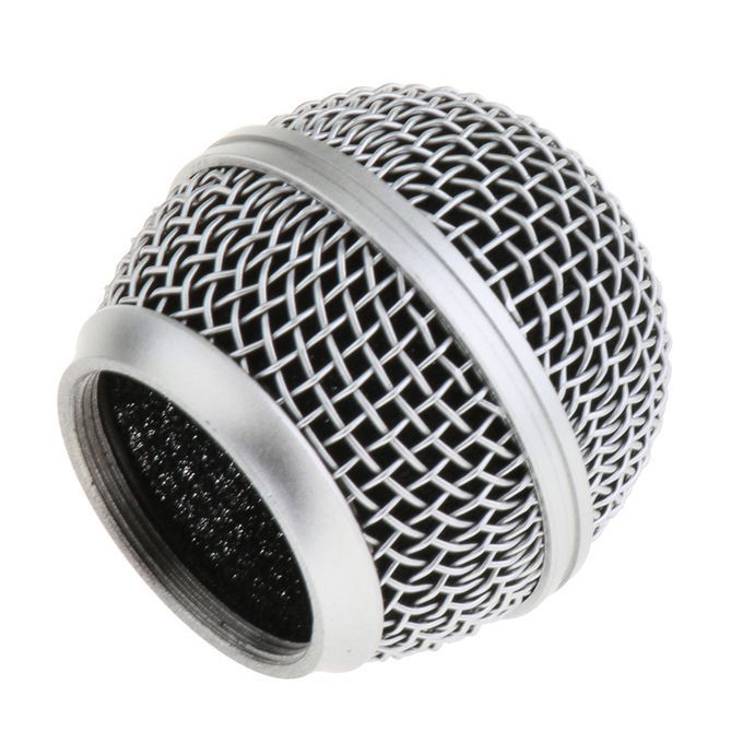 2pcs Steel Mic Grille Mesh Grill Ball Cover Head Mount For Shure SM58