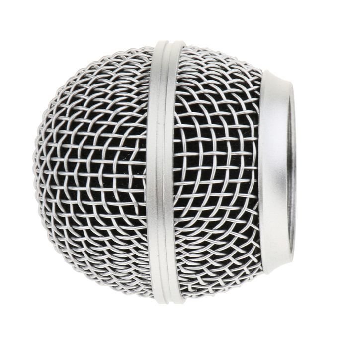 2pcs Steel Mic Grille Mesh Grill Ball Cover Head Mount For Shure SM58
