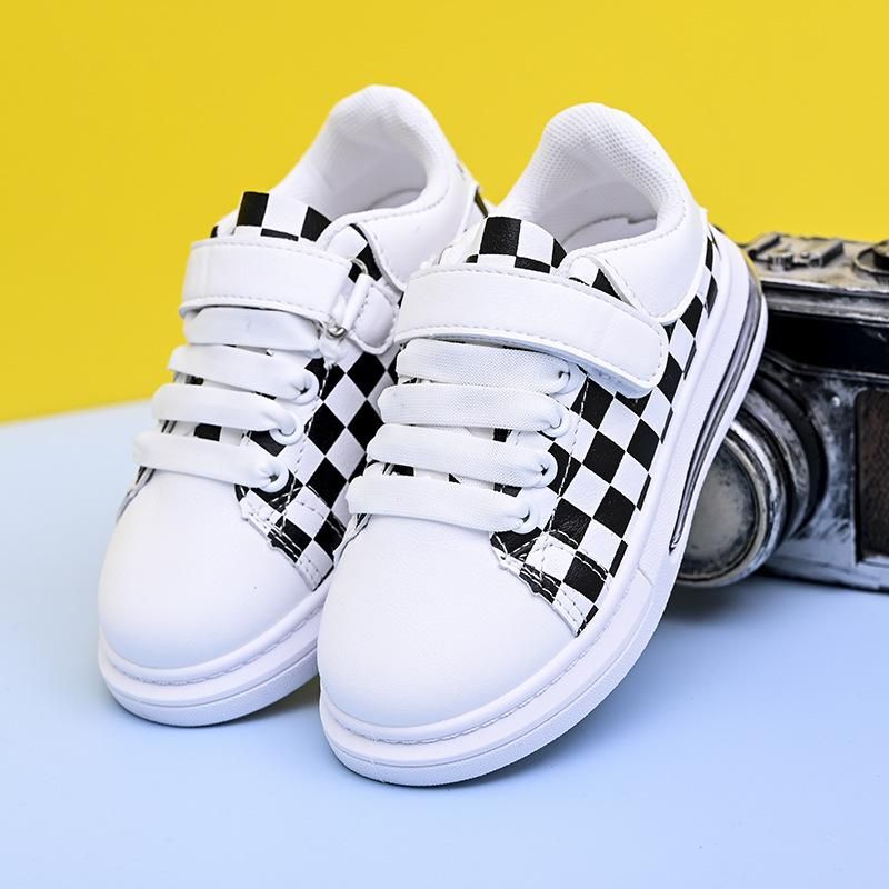 Checkered Pattern Children Casual Sneakers