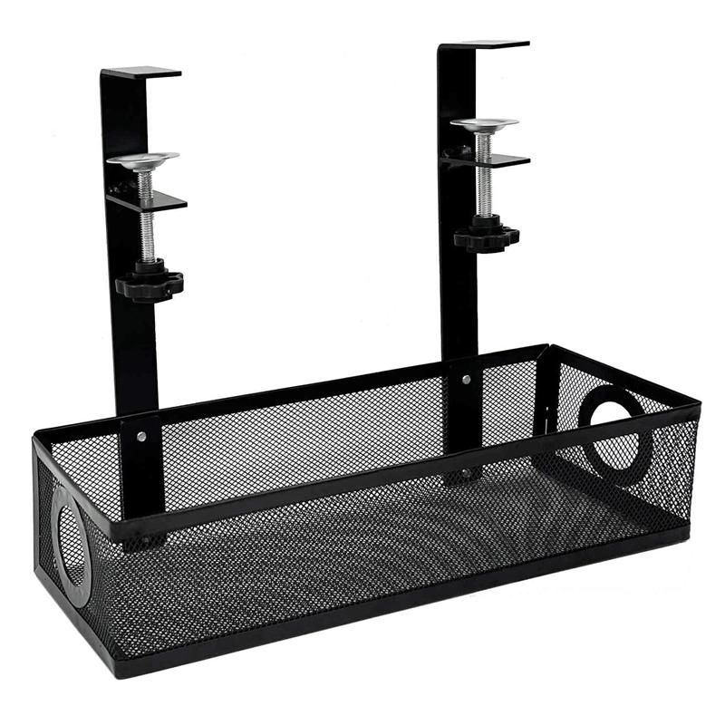 Under Desk Box Tray Under Desk Wire Management Box Clamp