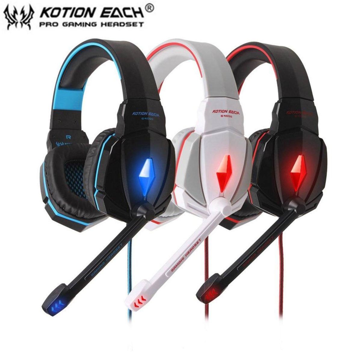EACH G4000 Stereo Gaming Headphone Headset Mic Volume Control Gaming Headset BDZ