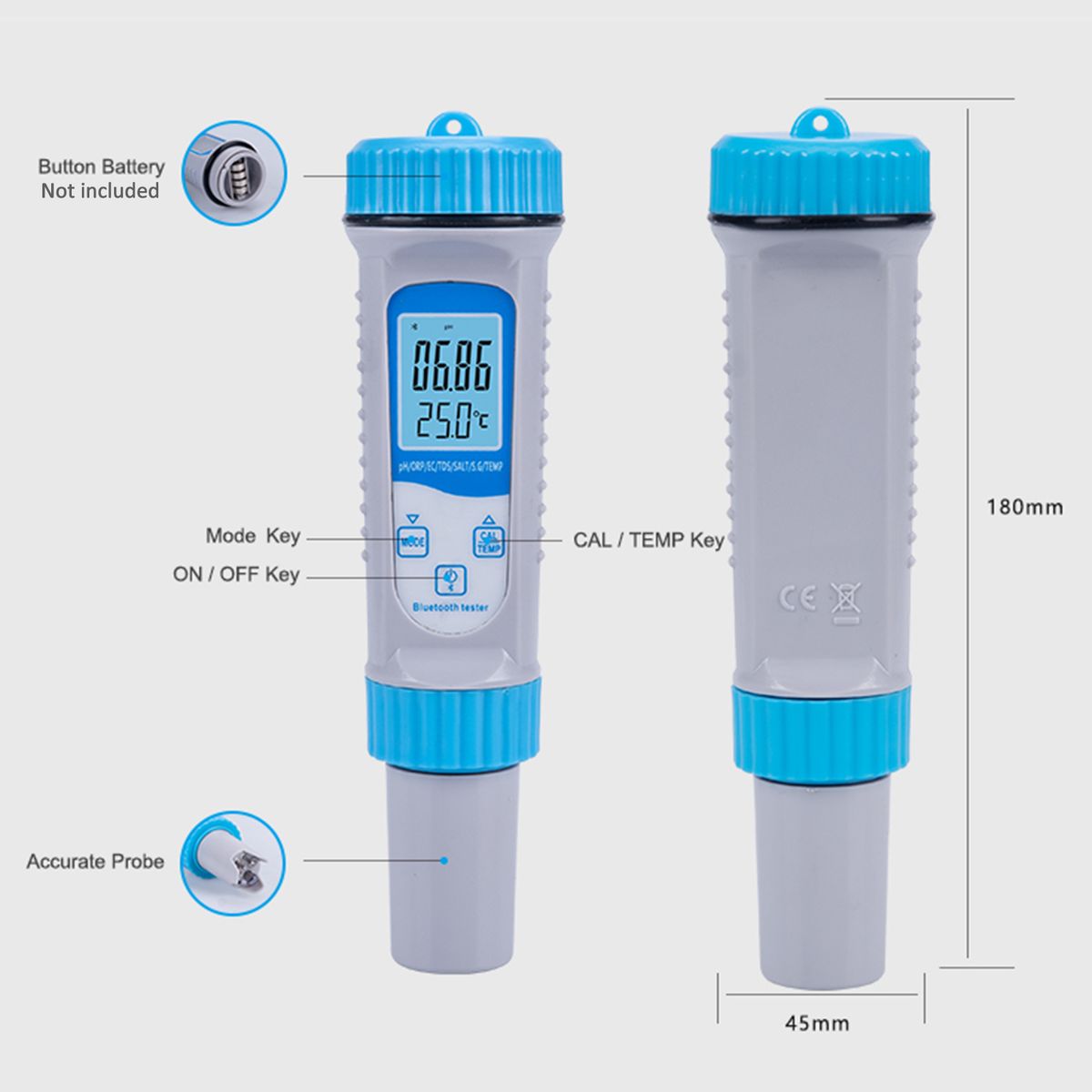 Water Quality Tester PH Tester Water Digital 7 In 1