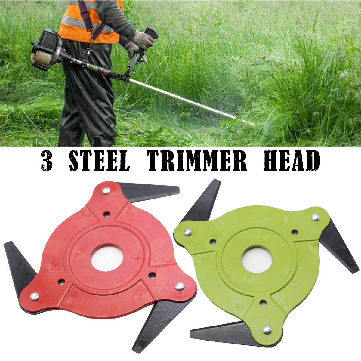 3T Universal Lawn Mower Blade Manganese Steel Weed Eater GrTrimmer Brush Cutter Head Garden GrTrimmer Head Spare Part