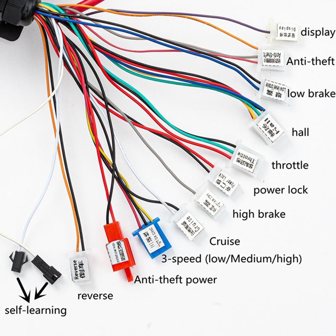48V 60V 72V 3000W Hub Motor Controller 24Mos MAX80A for Electric Bike E-Scooter Motorcycle Bldc Motor Controller